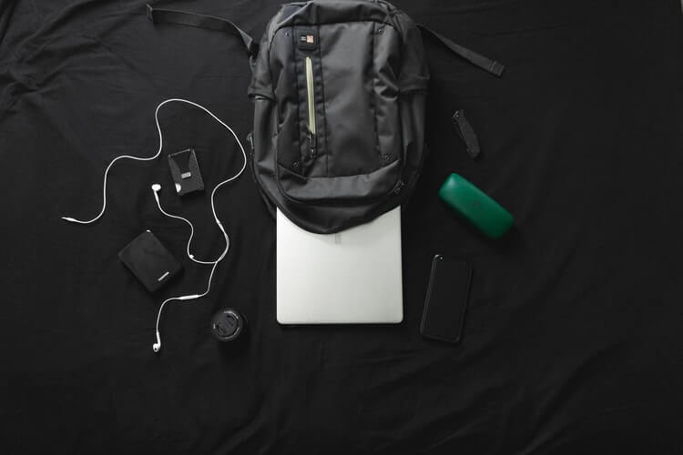 A bag with essentials during the long-distance moving process