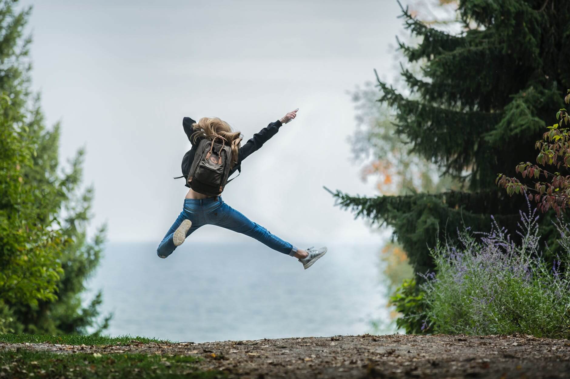 A girl feeling happy after long-distance moving