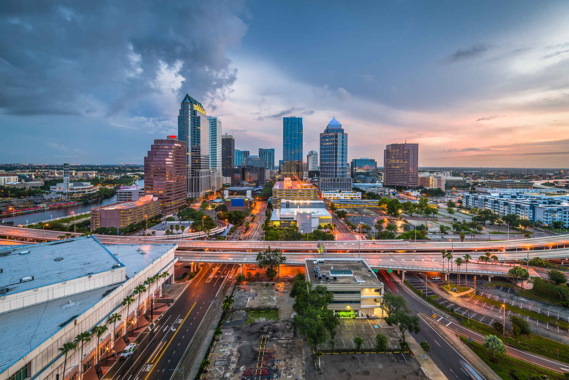 Aerial view of Tampa, FL