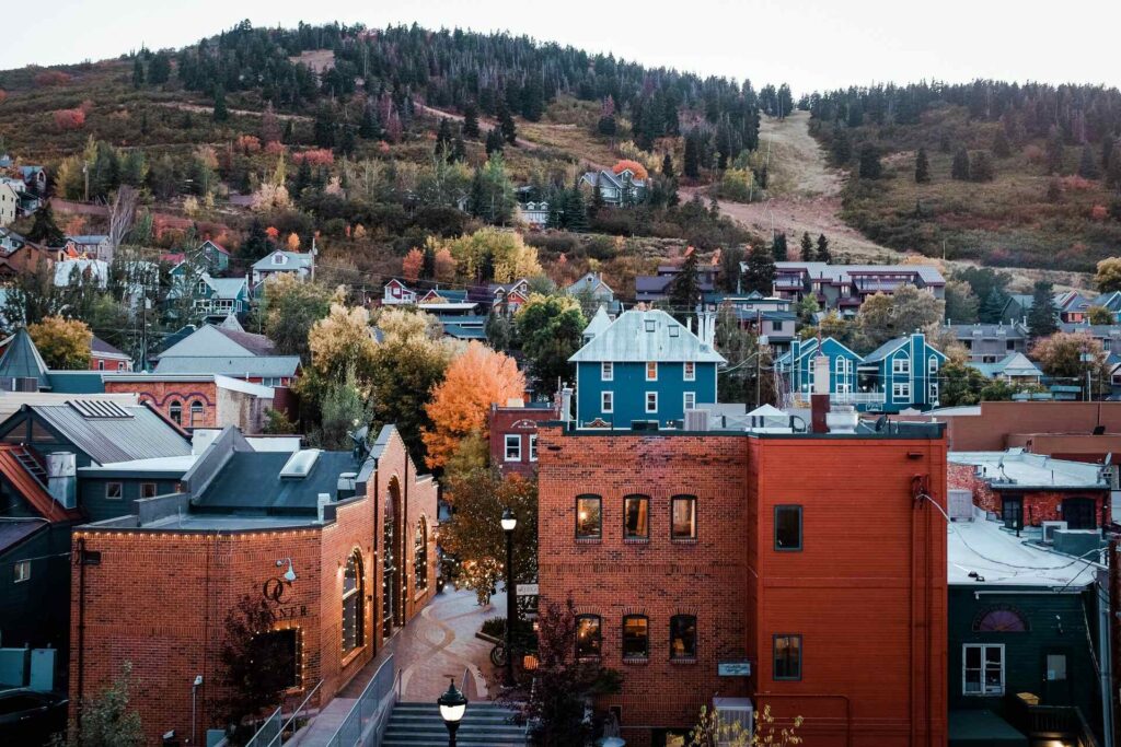 Aerial view of Park City Utah